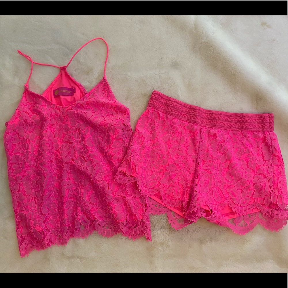 Cute McBeth 2-Piece Summer Outfit Pink Medium